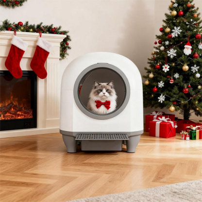 Arenero inteligente de bajo ruido con autolimpieza, capacidad de 90 litros