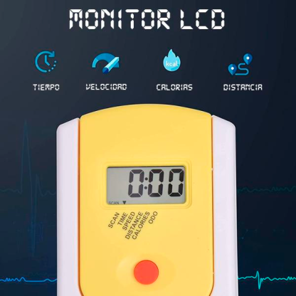 Bicicleta Estática con Resistencia Regulable Bicicleta de Fitness Bici Estática con Pantalla LCD Manillar Ruedas y Asiento Ajustable para Gimnasio Hogar Amarillo y Negro