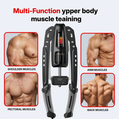 Entrenador de brazos hidráulico con contador, expansor de pecho ajustable de 22 a 440 libras para gimnasio en casa