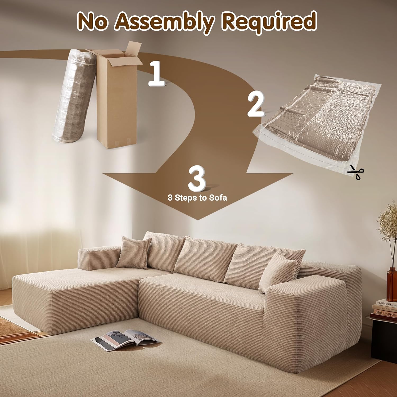 🔥Ovios Modular Cloud Sectional Sofa