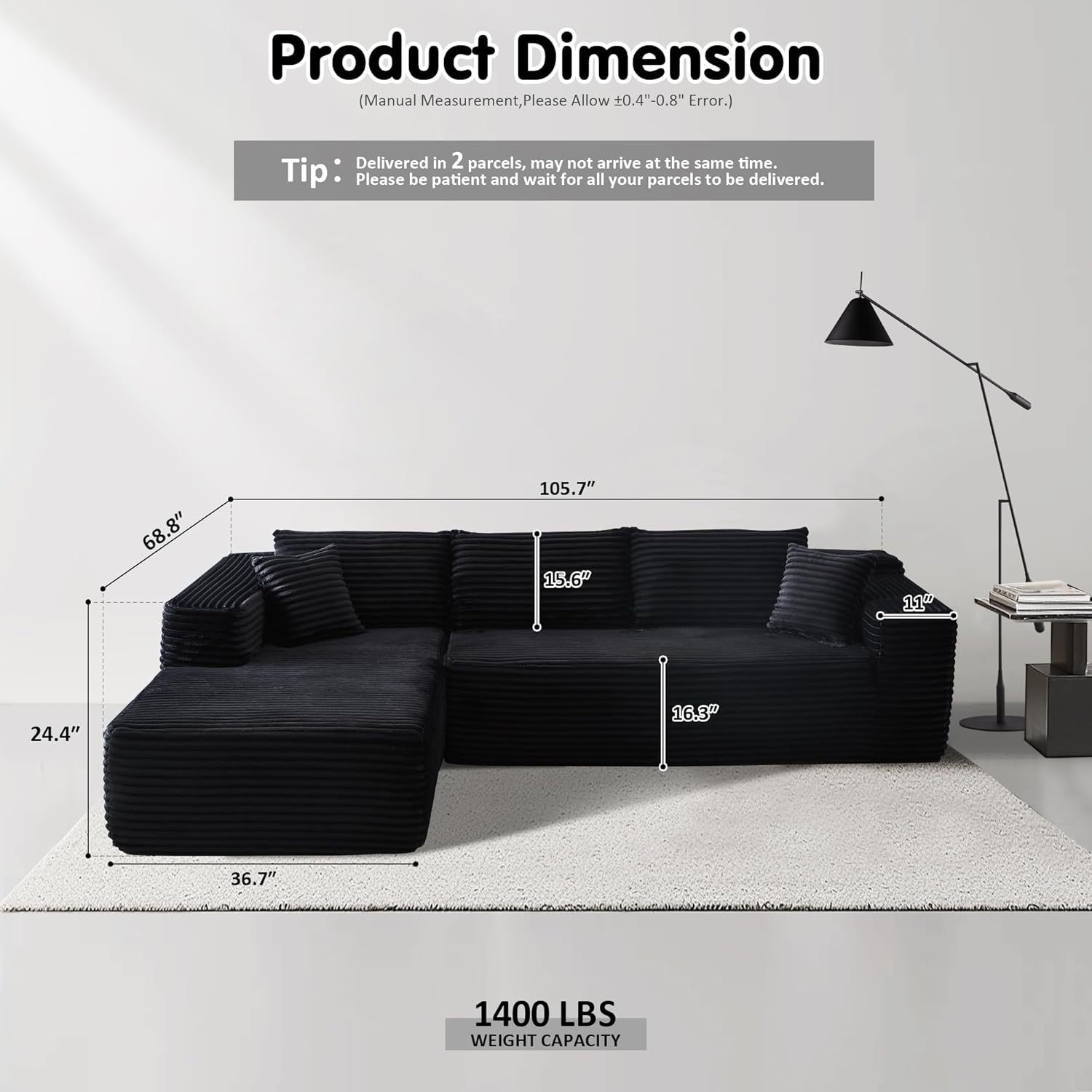 🔥Ovios Modular Cloud Sectional Sofa