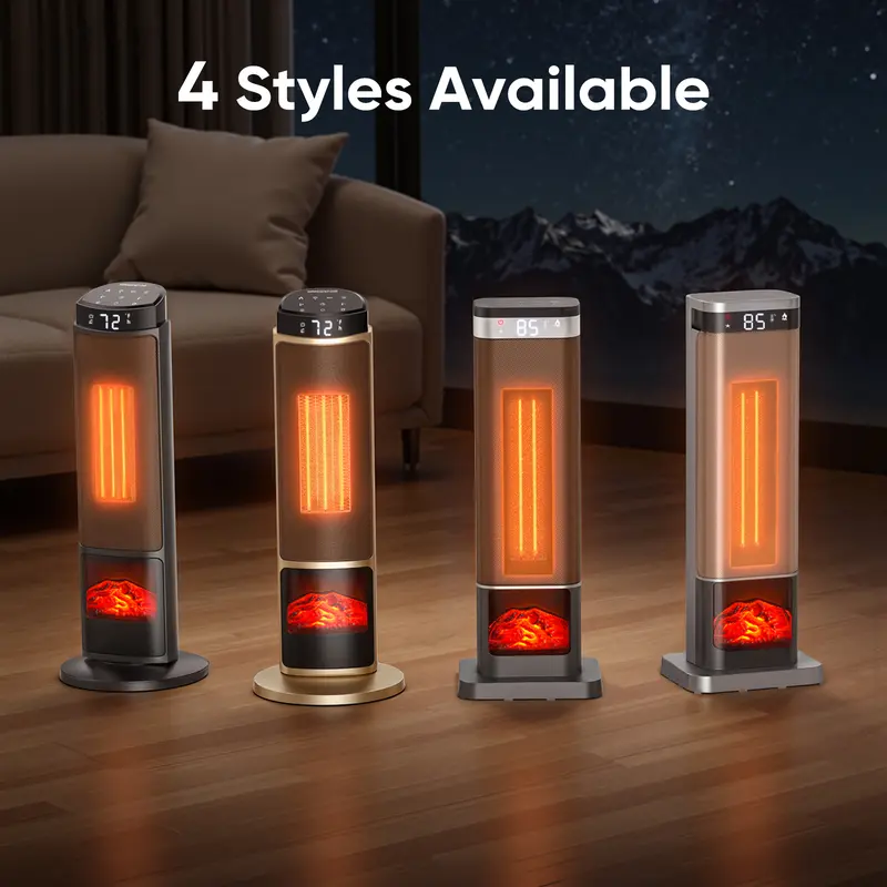 Calentadores eléctricos de 24 pulgadas para uso en interiores.