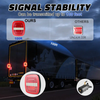 Luces magnéticas inalámbricas para remolque con luces de advertencia de emergencia.