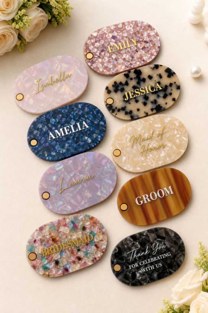 Personalized Engraved Bridal Hair Comb Gift