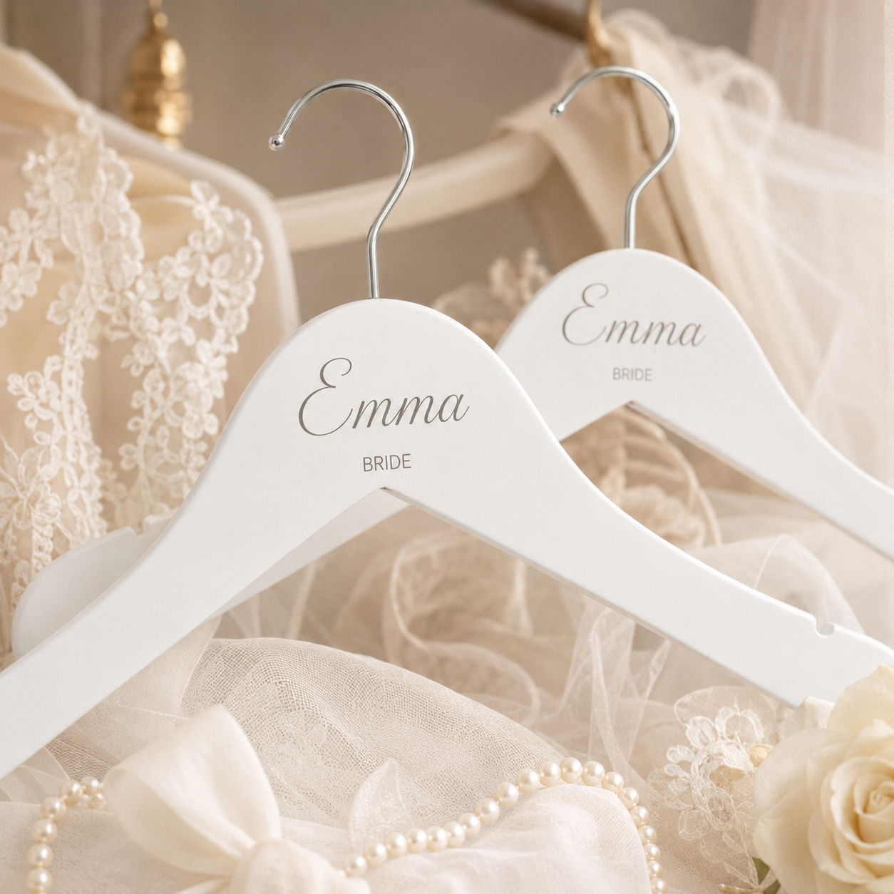 Personalized Wedding Hanger for Bride, Groom or Bridal Party
