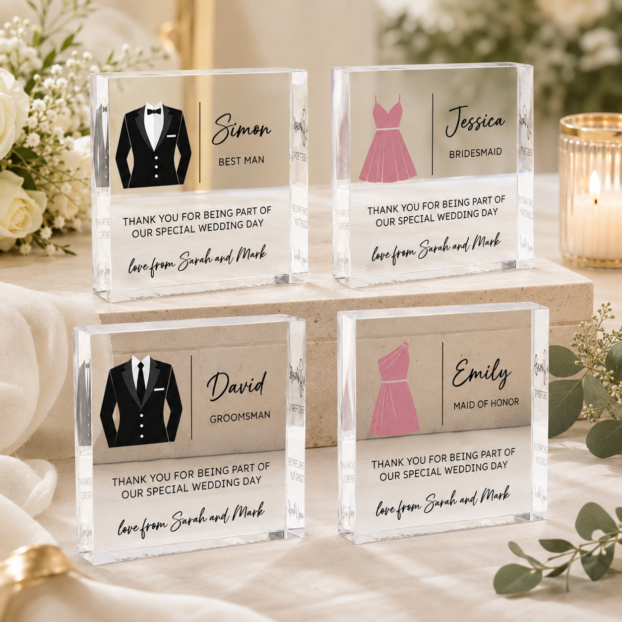 Personalized Best Man Acrylic Thank-You Keepsake