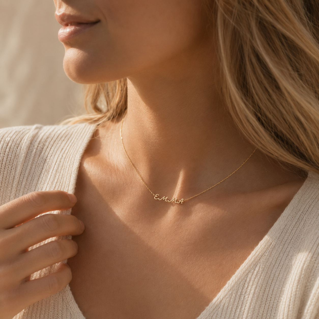 Custom Name Necklace in Silver, Gold or Rose Gold