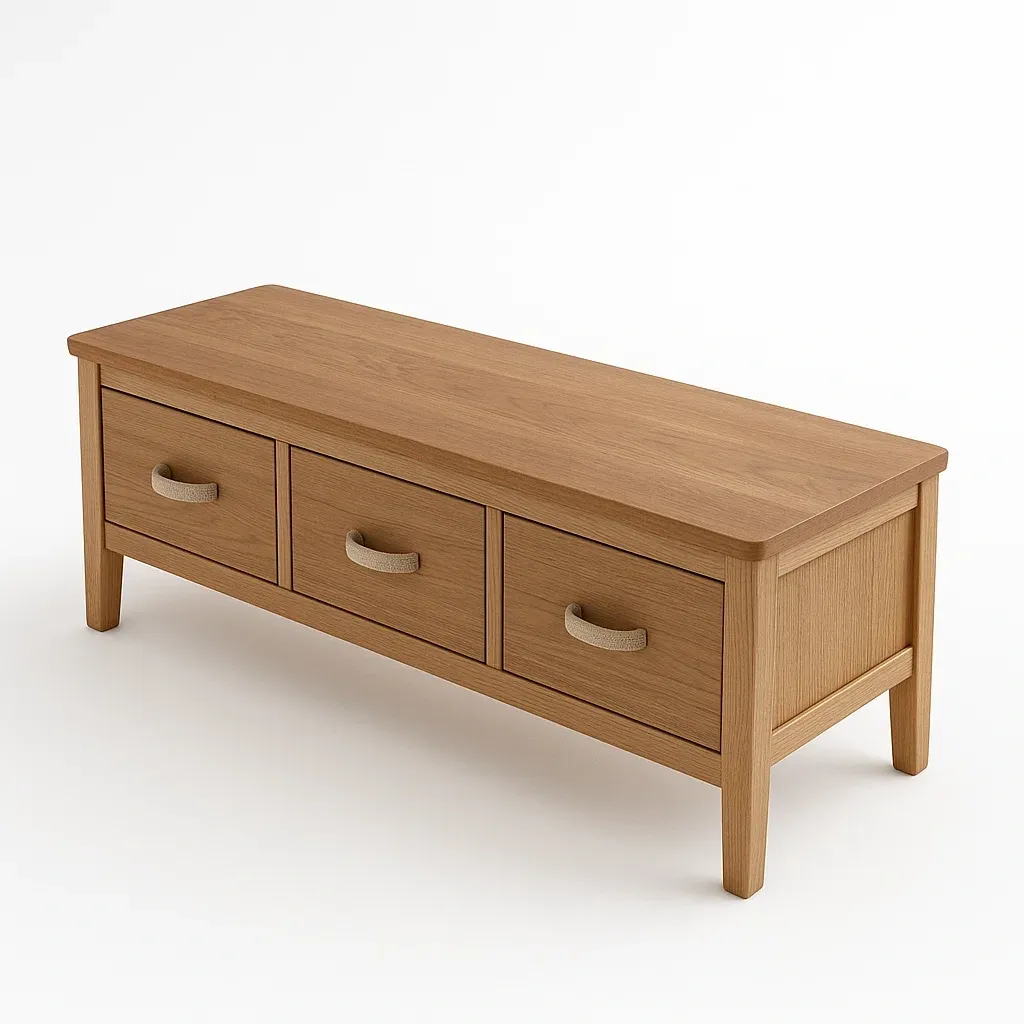 Panchina contenitore in Legno di Quercia 120x40x45 cm-MOBIDONA