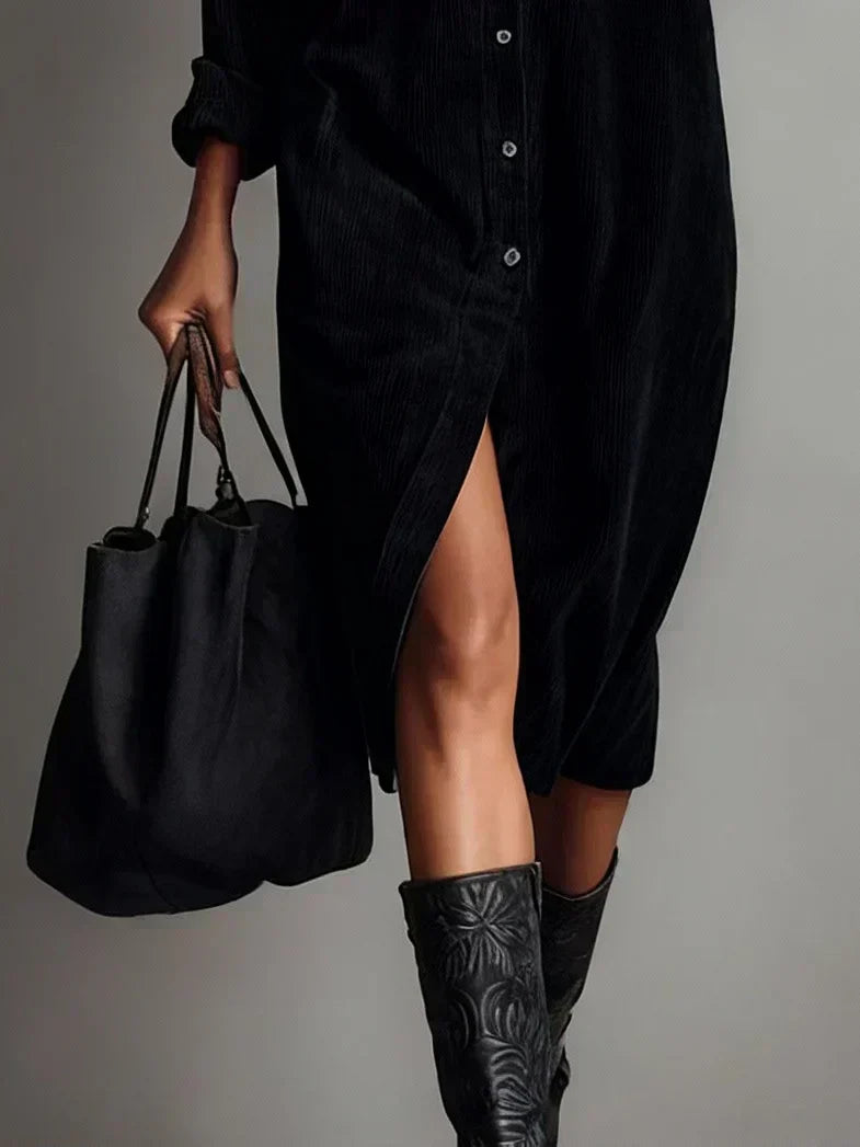 Elle | Chic Flared Hem Dress-wowopig