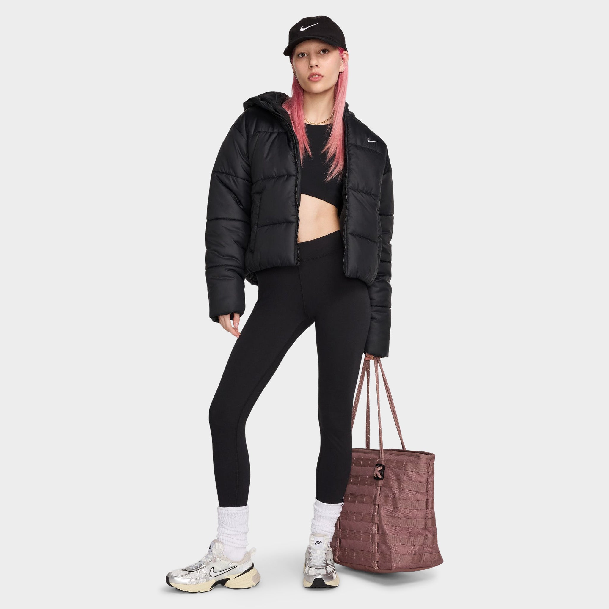 Nithtke Sportswear Women's Therma-FIT Classic Puffer Jacket Black / White