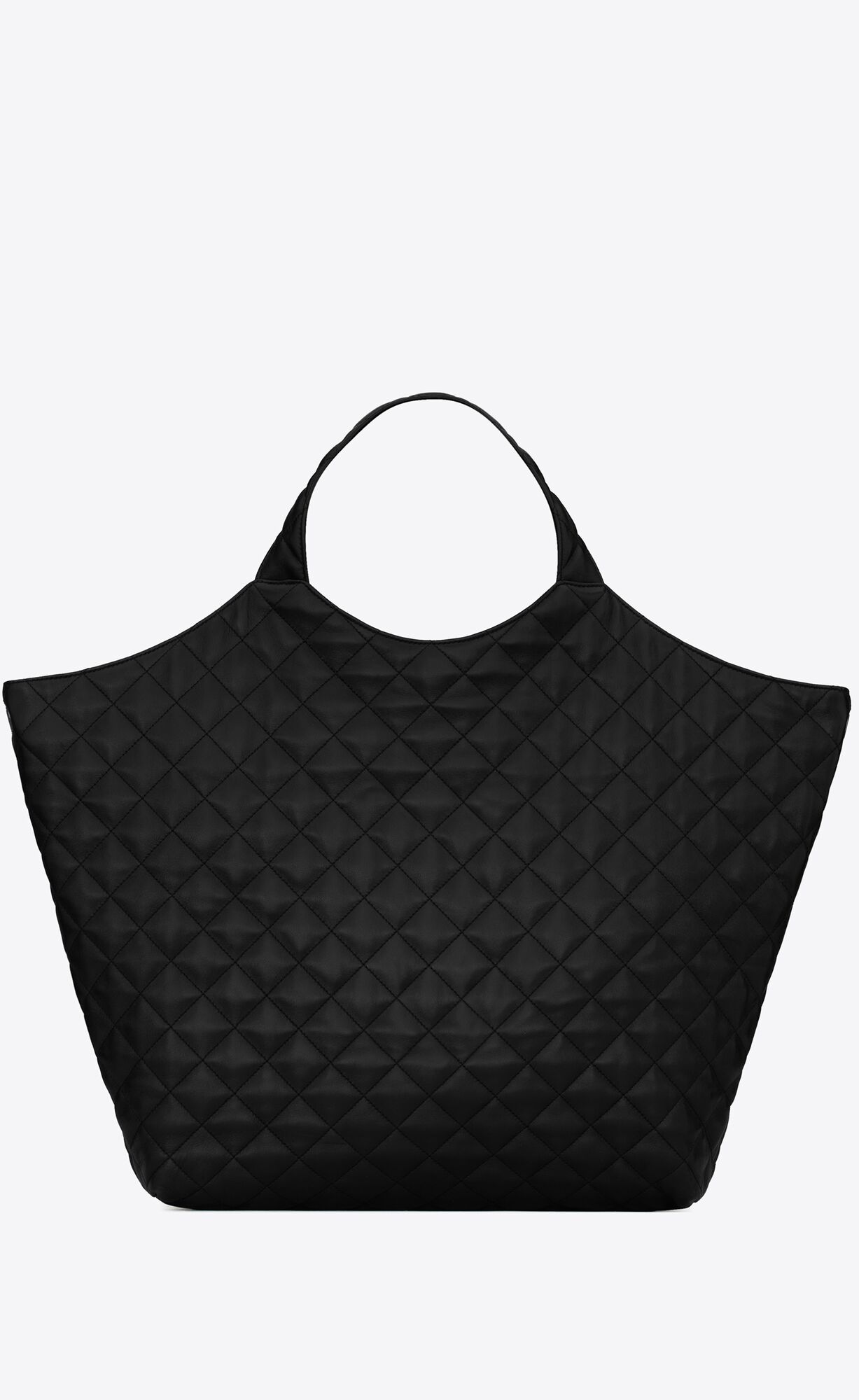ICARE MAXI SHOPPING BAG IN QUILTED LAMBSKIN-BLACK