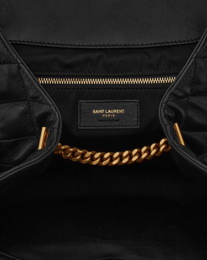 ICARE MAXI SHOPPING BAG IN QUILTED LAMBSKIN-BLACK