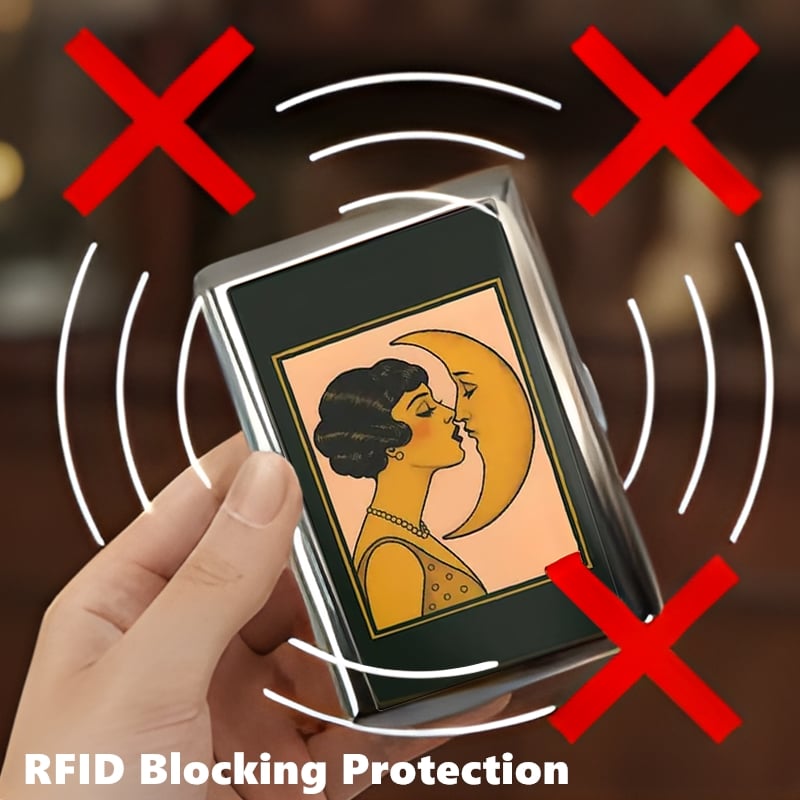 🛡️Vintage Art Deco Versatile Card & Cash Case With RFID Protection