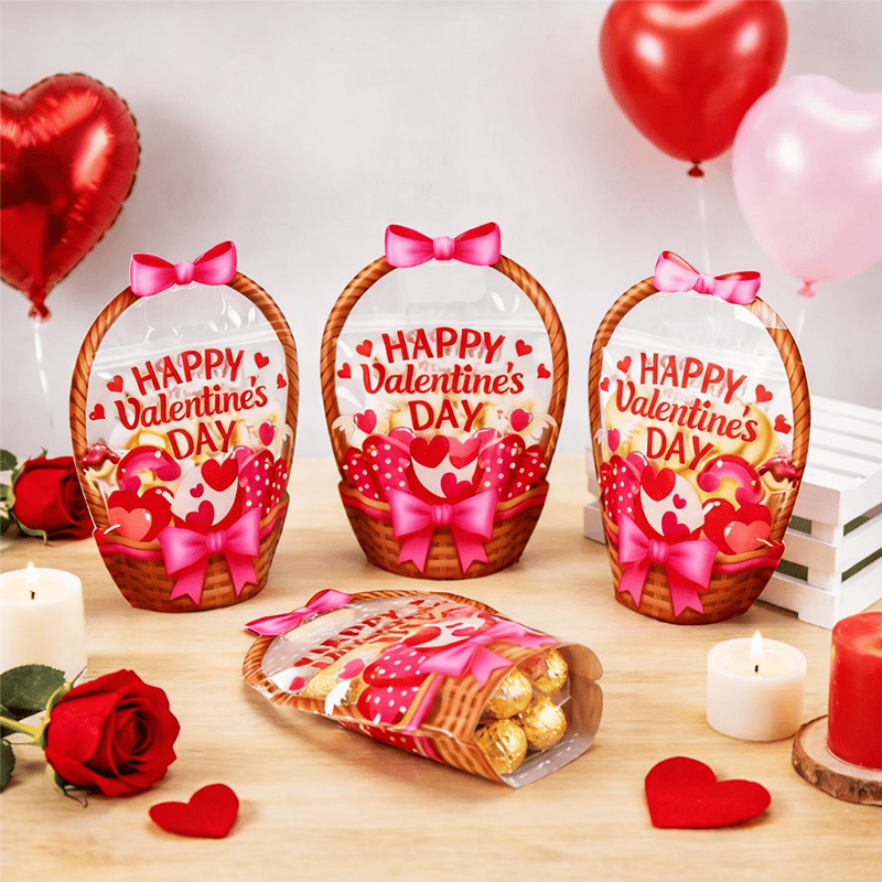 Valentine's Day Clear Gift Tote Bags