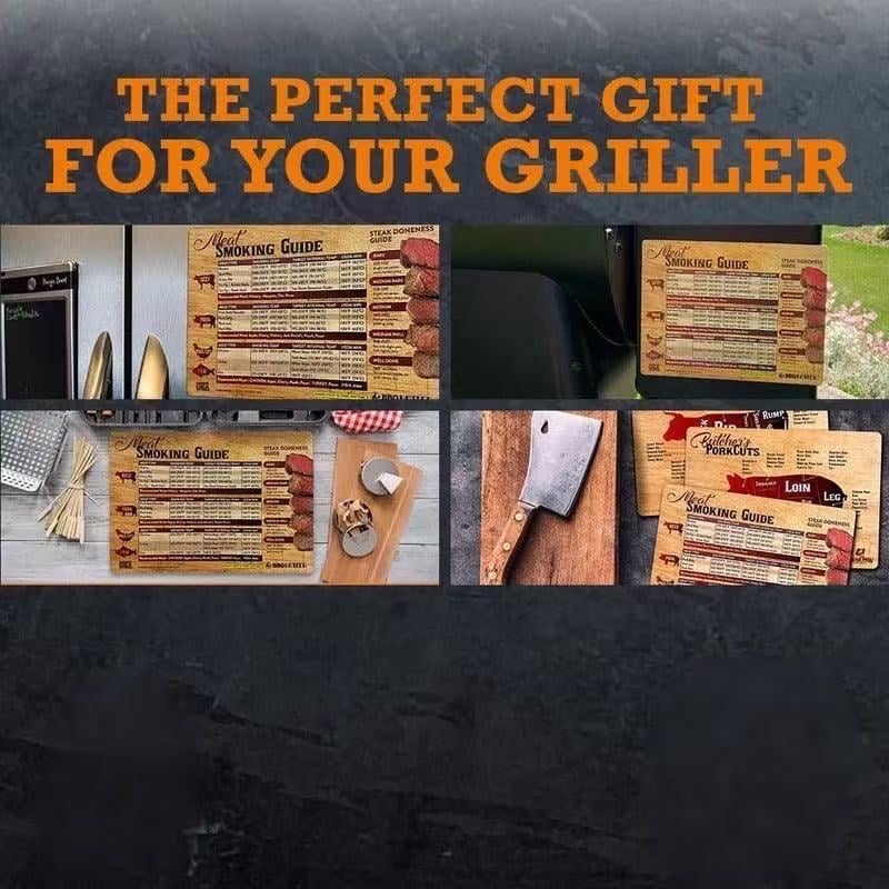 🔥Last Day SALE 49% OFF-🍖Magnetic Meat Smoking Guide - Butcher Block
