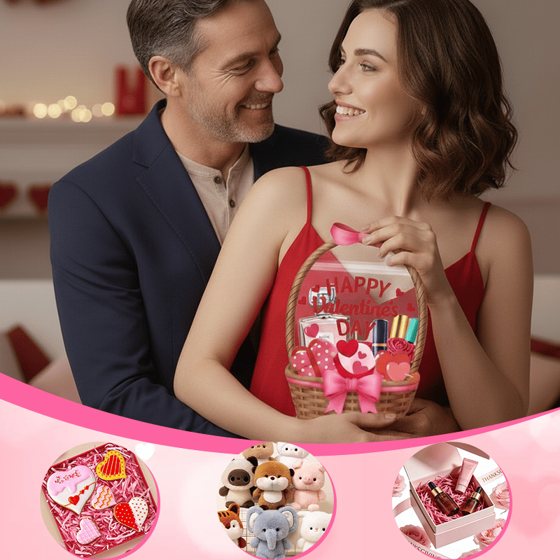 Valentine's Day Clear Gift Tote Bags
