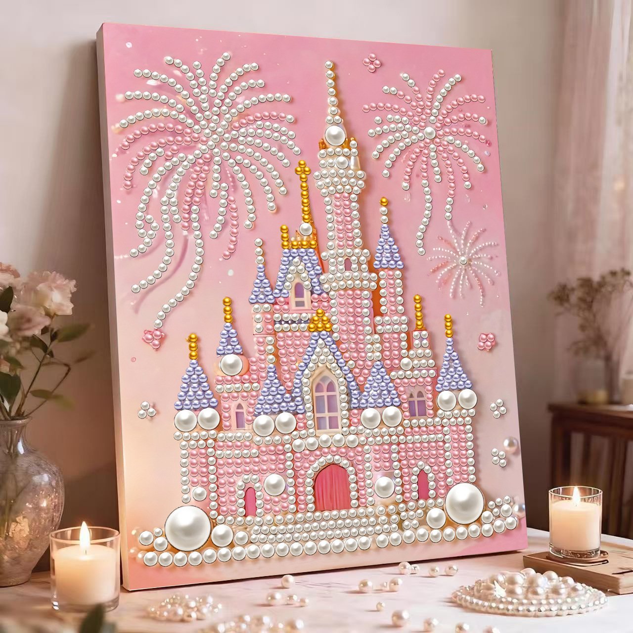 🏰✨DIY Beaded Art Kit - Castle Pearl Painting