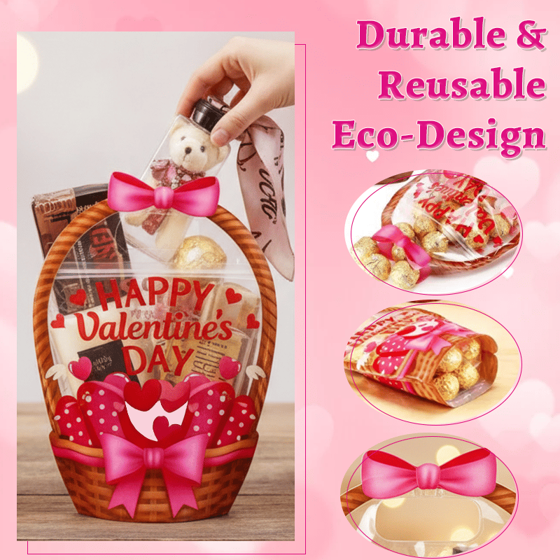 Valentine's Day Clear Gift Tote Bags