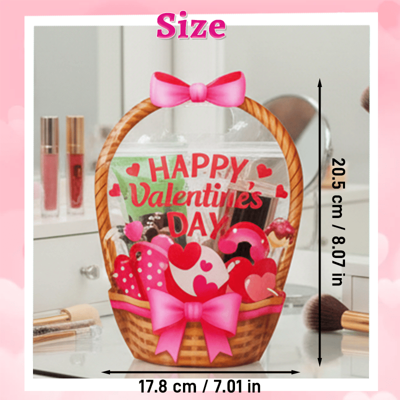 Valentine's Day Clear Gift Tote Bags