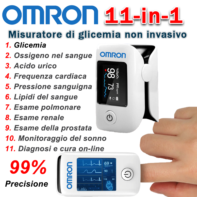 【11-in-1】Misuratore di glicemia multifunzionale non invasivo Omron