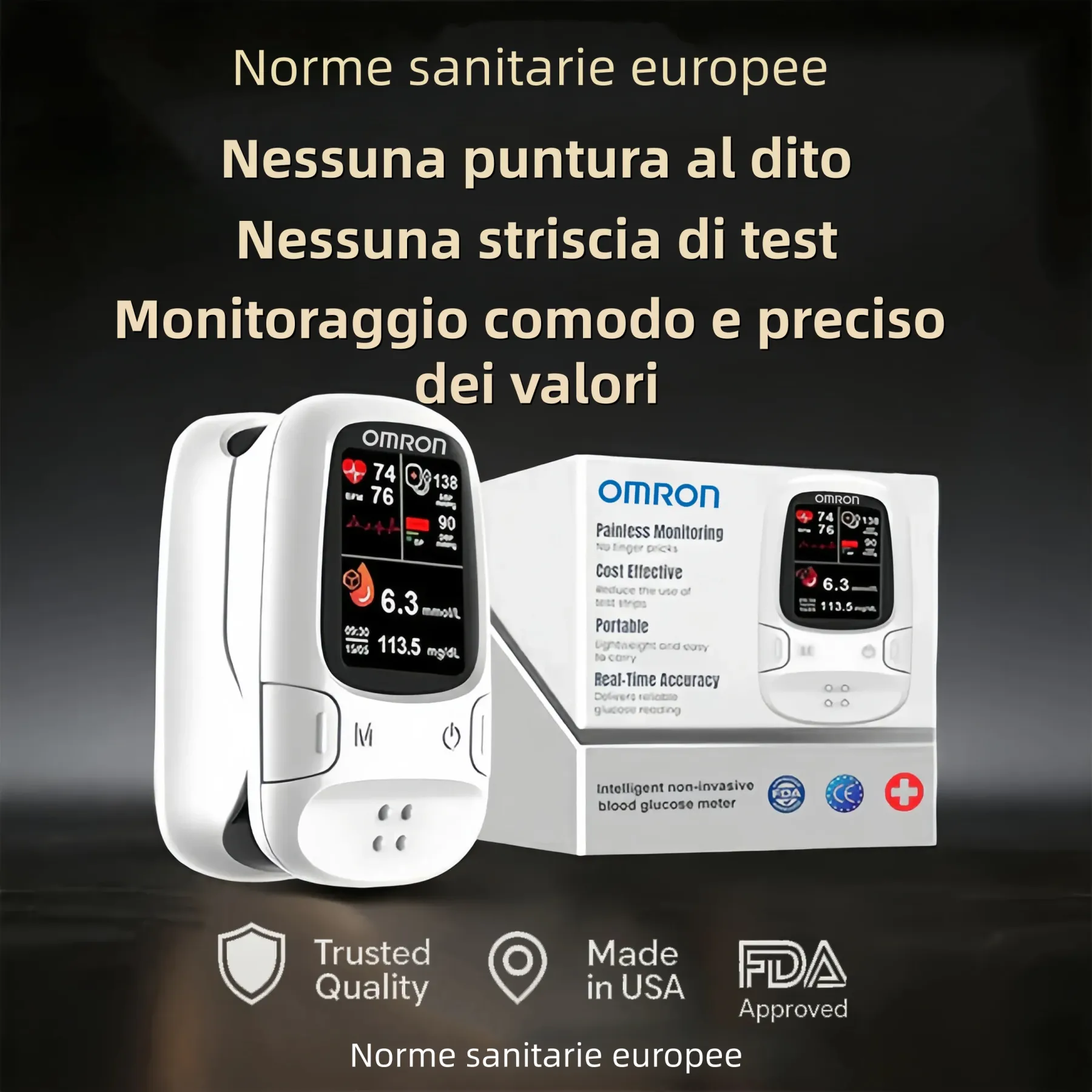Omron™ presenta il nuovo misuratore di glicemia intelligente non invasivo 🔥Prodotto negli USA🔥