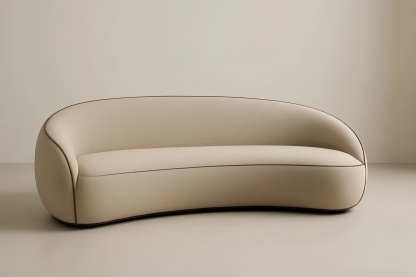 Divano a più posti in tessuto di poliestere beige con imbottitura in schiuma