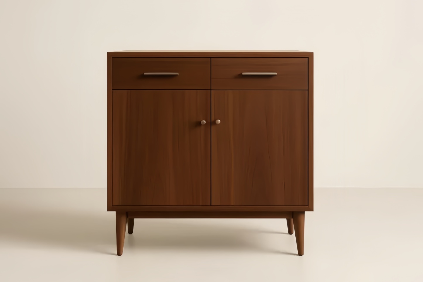 Credenza in legno di noce con cassetti e ante