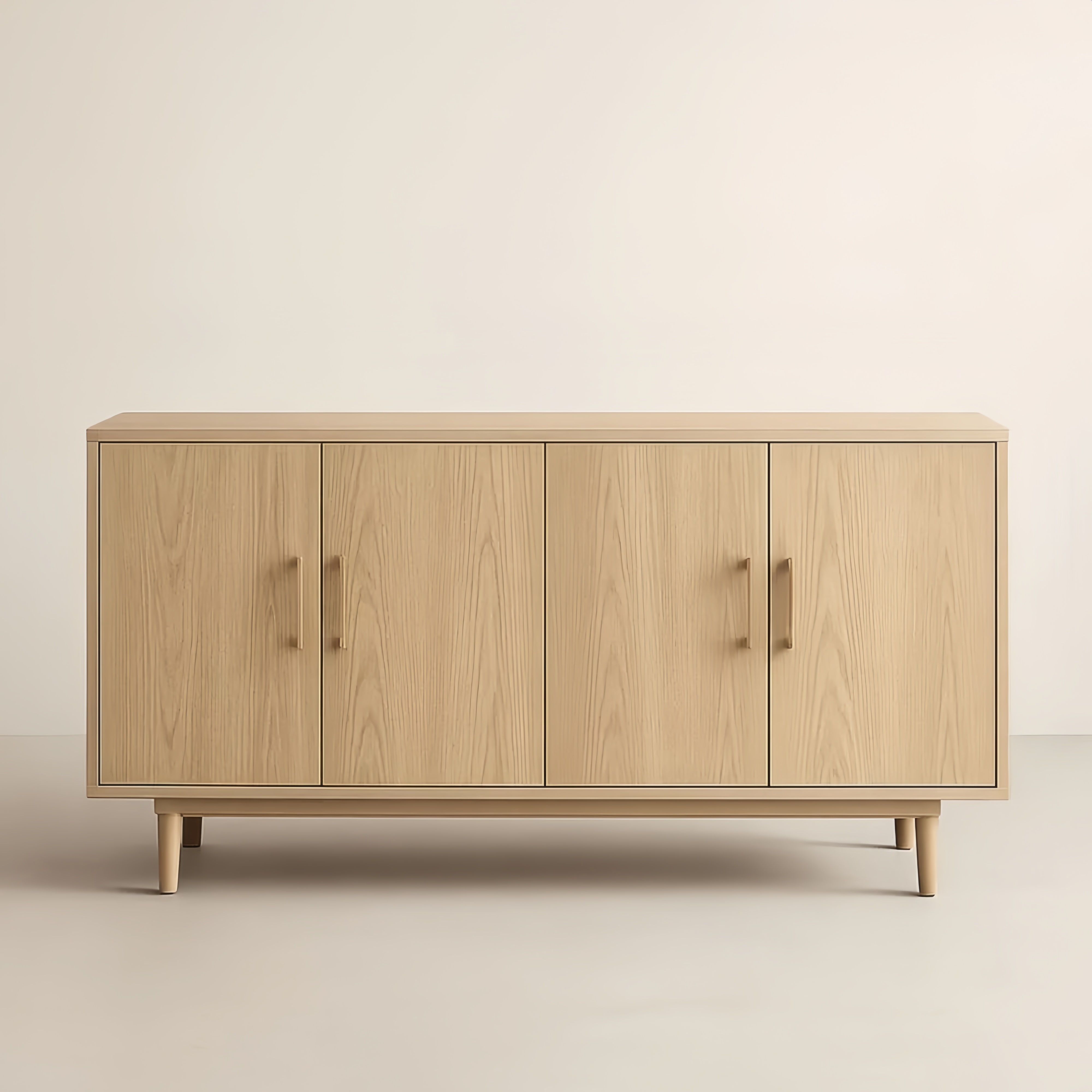 Credenza in Rovere Naturale con 4 Ante