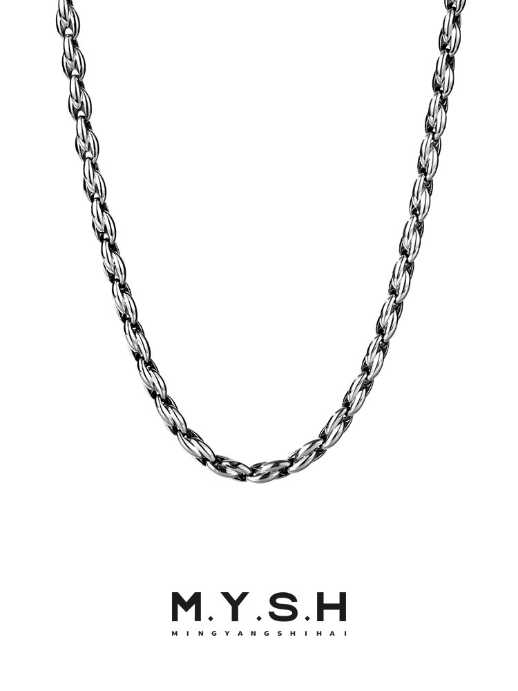 S925 Silver Thick Rope Chain Necklace
