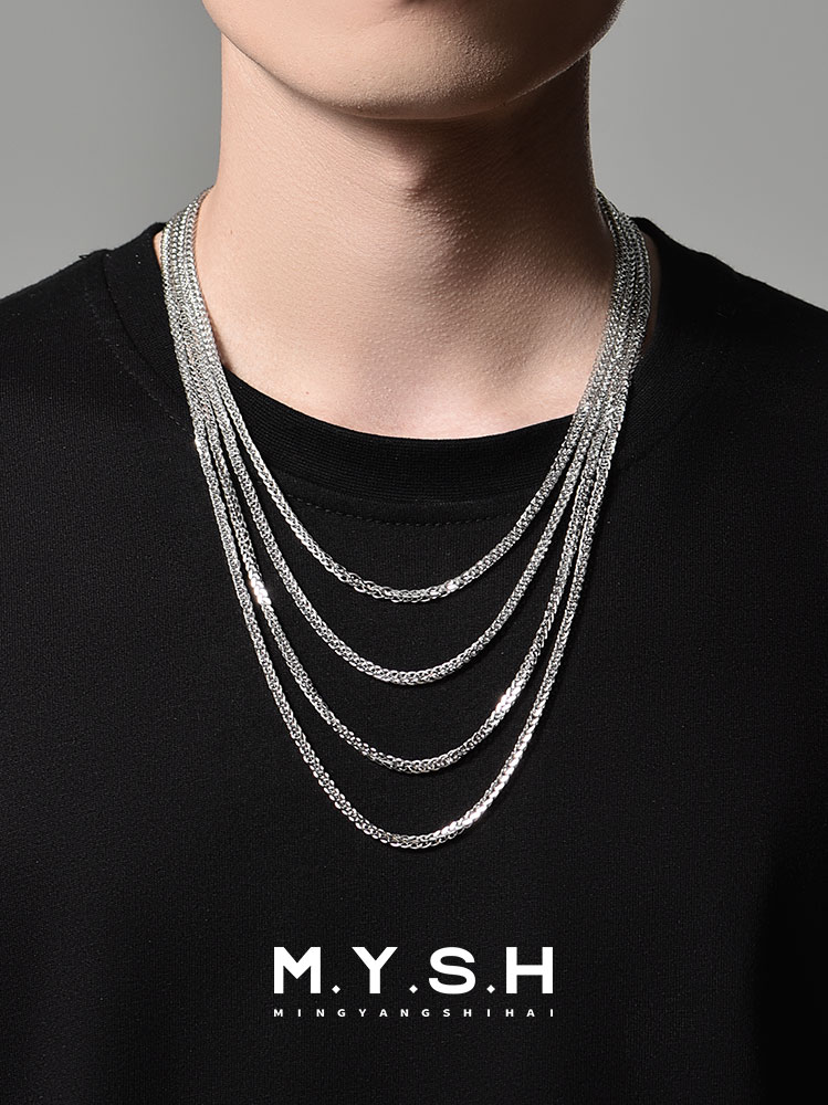 S925 Silver Chopard-Style Chain Necklace