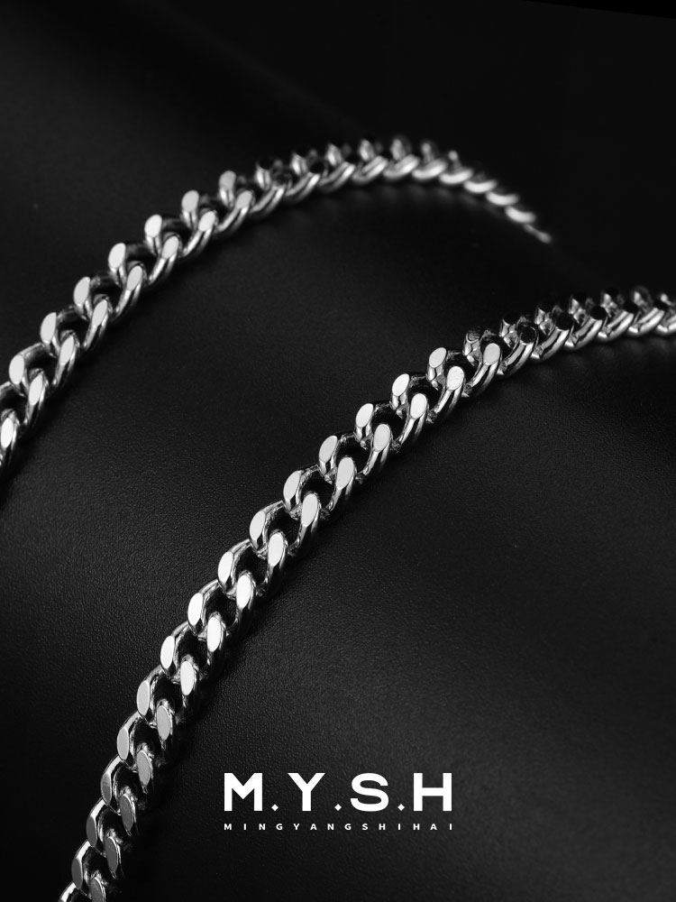 Sterling Silver Hexagonal Box Chain Necklace