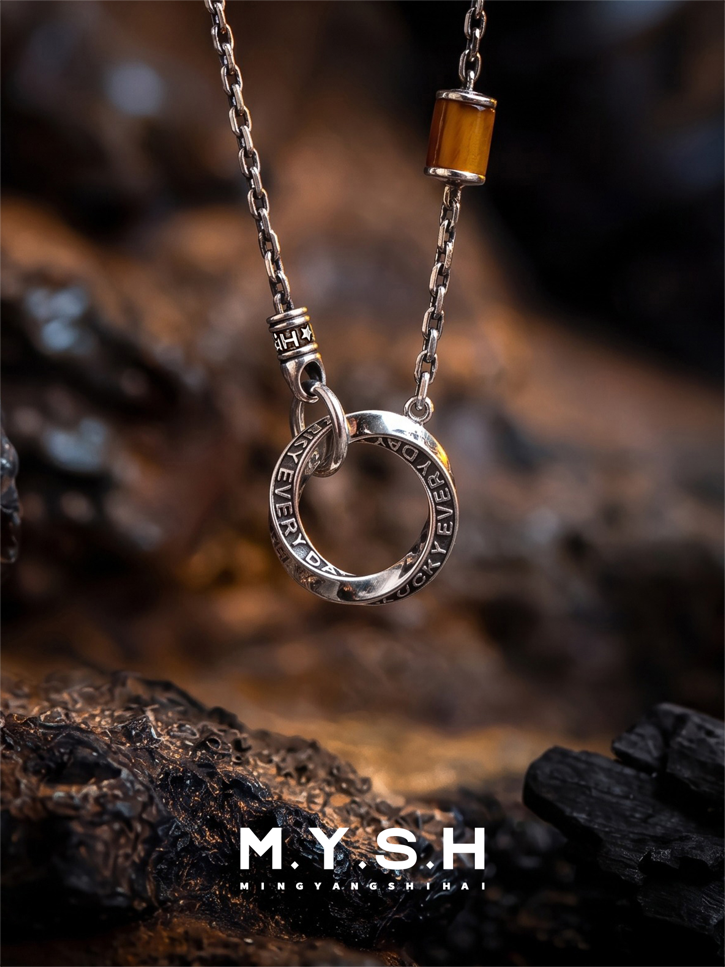 S925 Silver Möbius “Lucky Every Day” Pendant Necklace