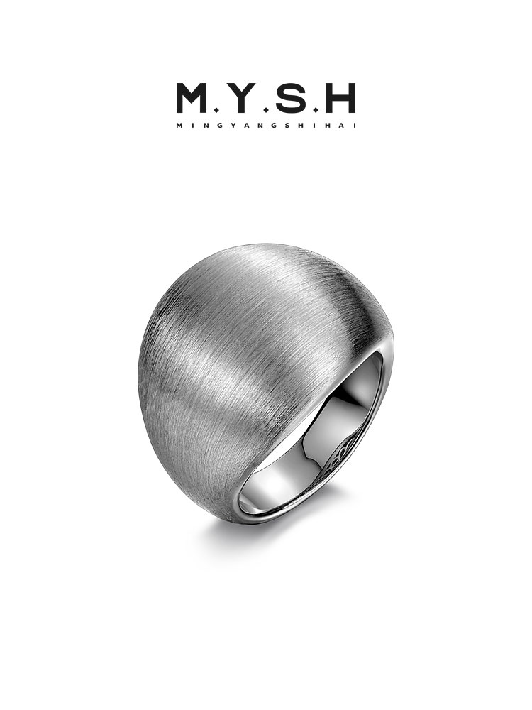 Sterling Silver Brushed Domed Bold Ring