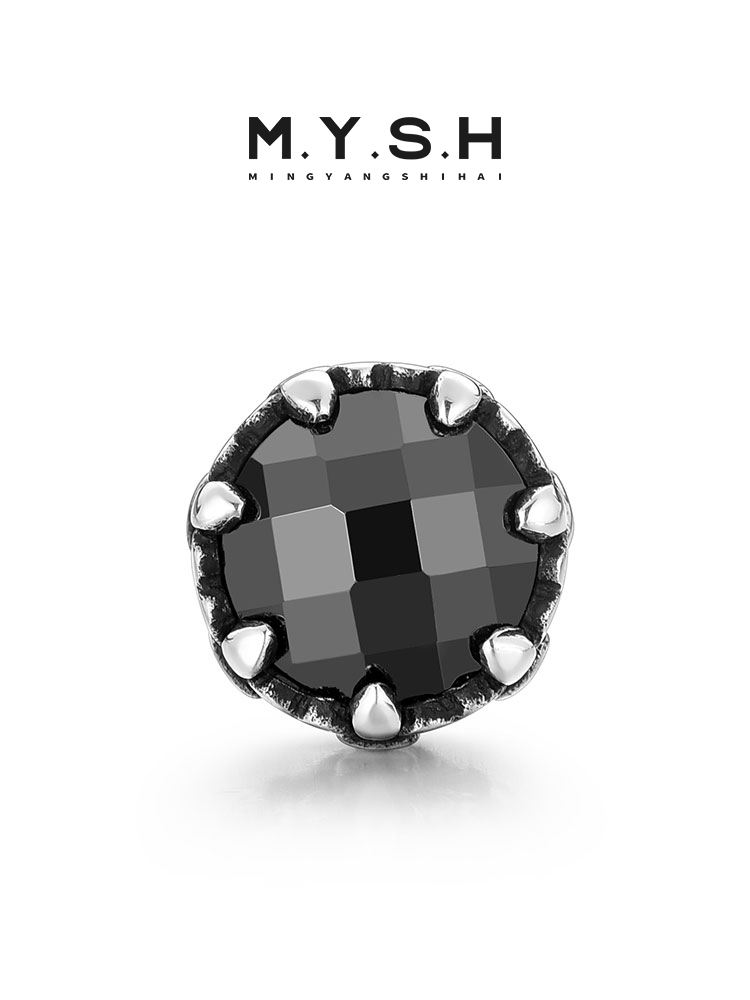 S925 Silver Black Zirconia Claw Stud Earring