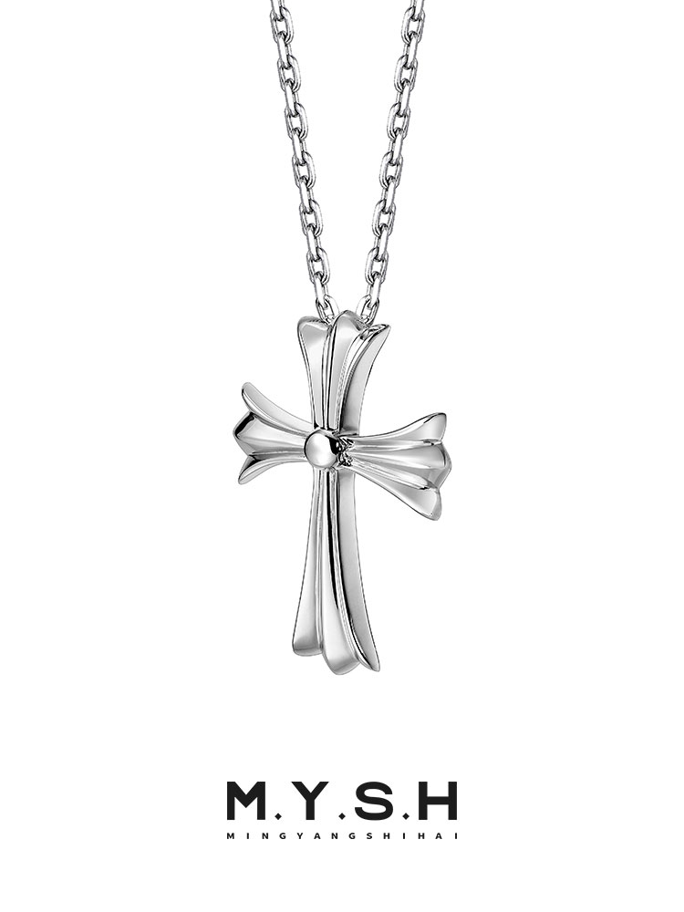 S925 Sterling Silver Gothic Sculpted Cross Pendant