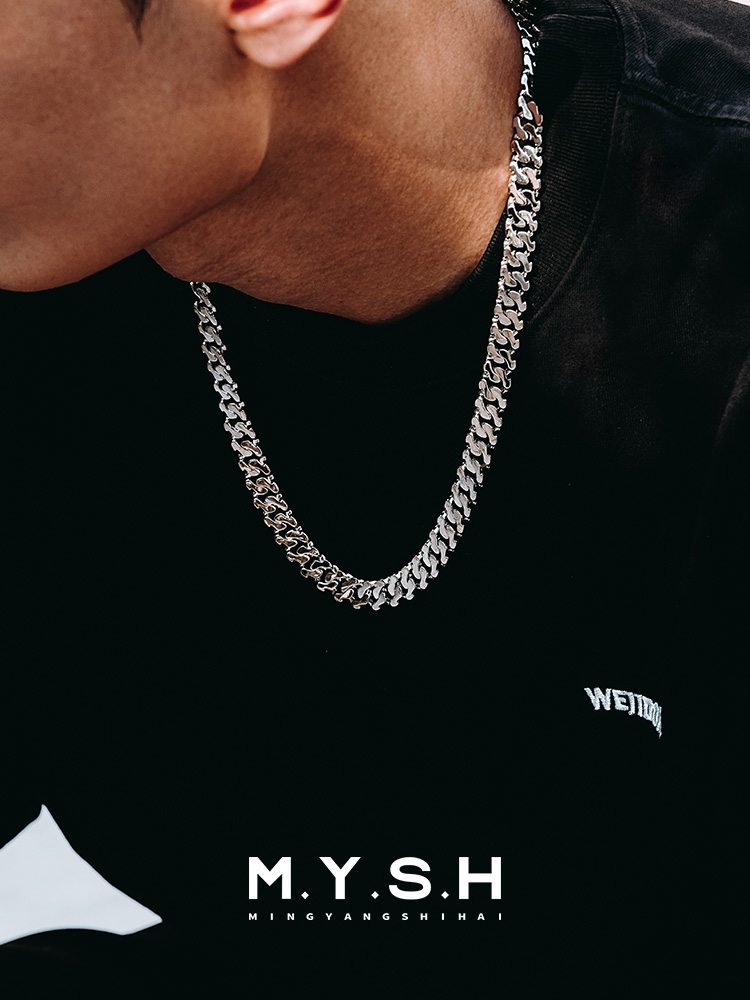 S925 Silver Sun Totem Cuban Link Chain Necklace