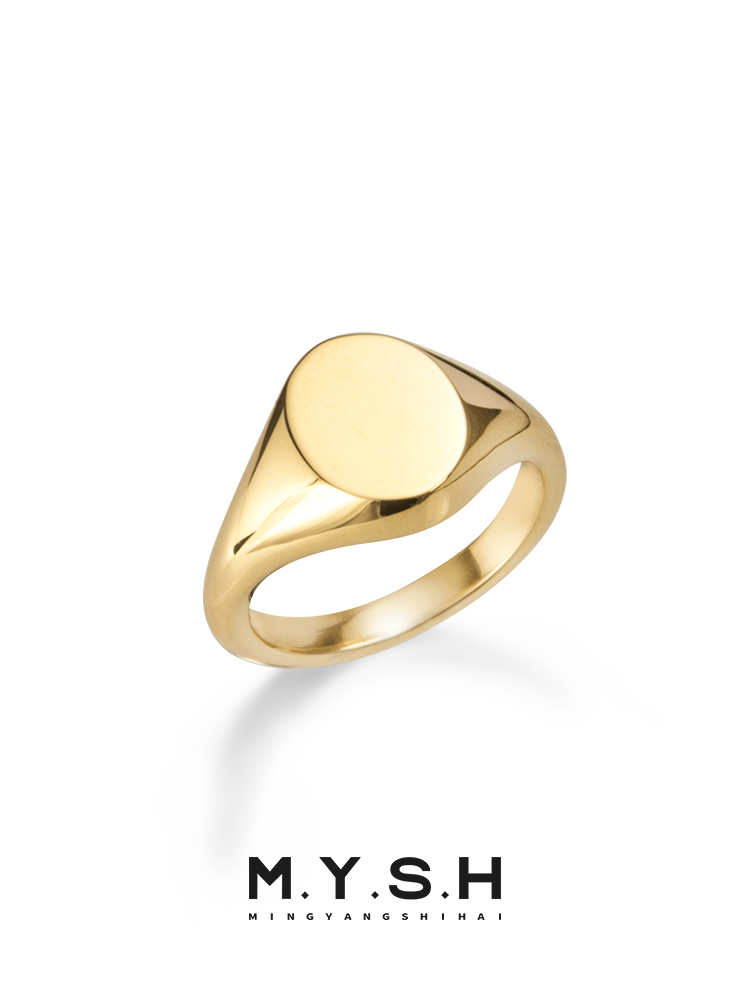 Customizable Golden Lion Crest Signet Ring Deposit