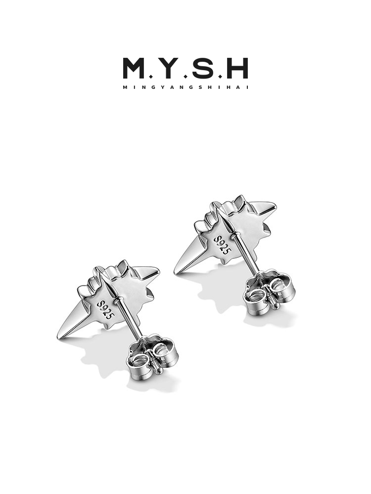 Black Onyx Starburst Stud Earrings