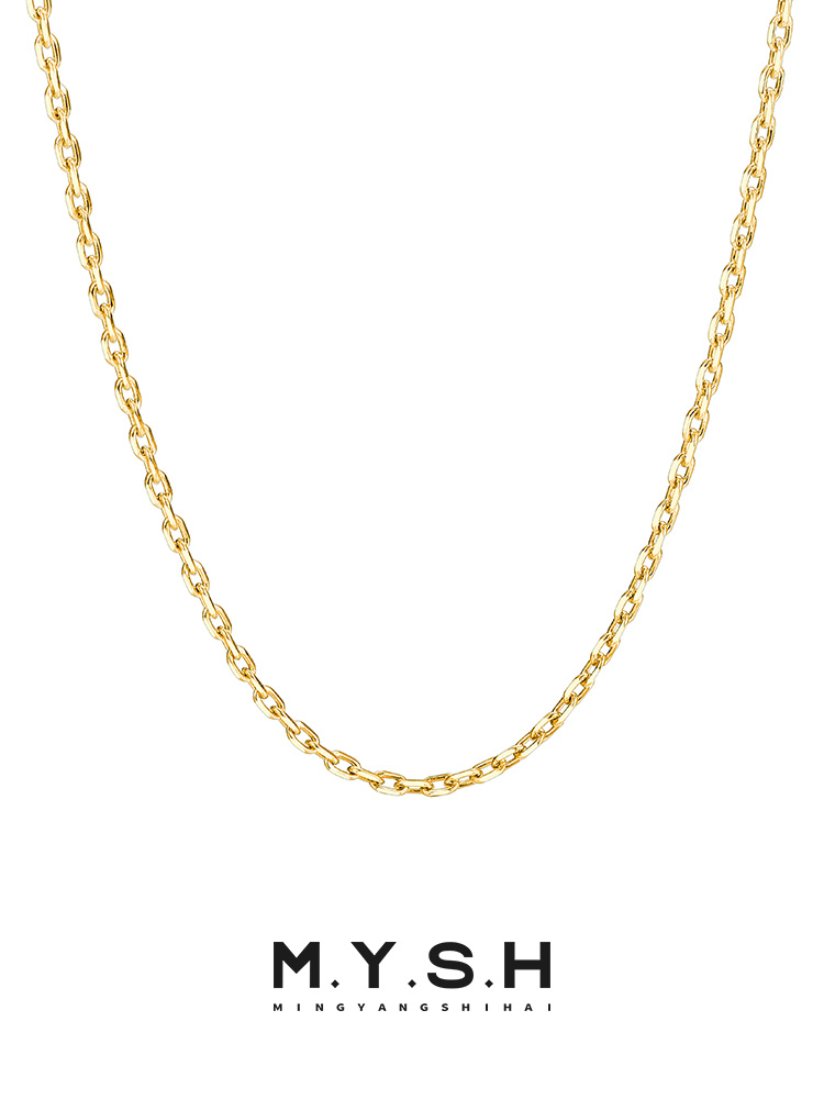 2.5MM S925 Silver Thin Box Chain Necklace
