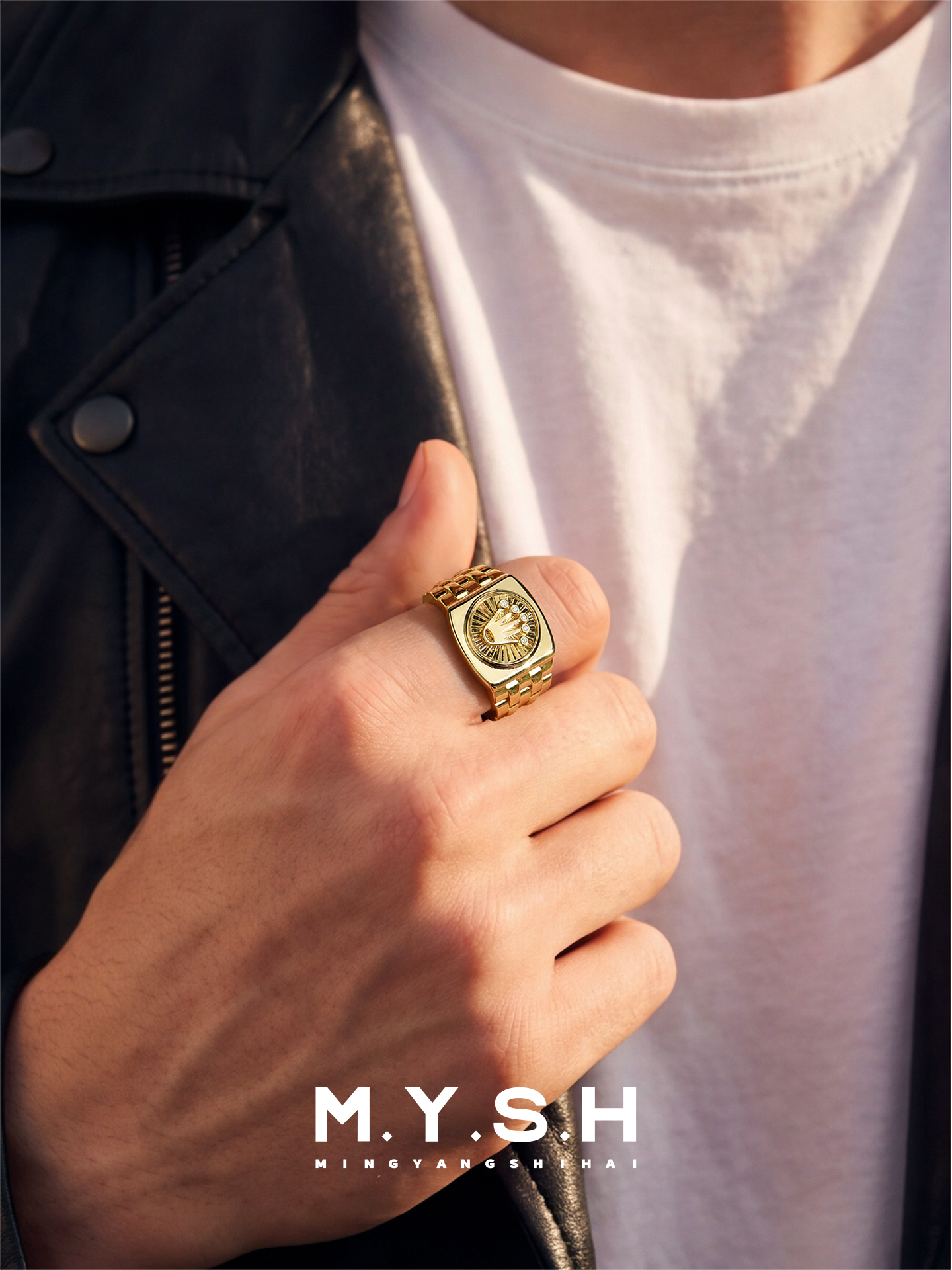 Luxury Crown Signet Ring for Men