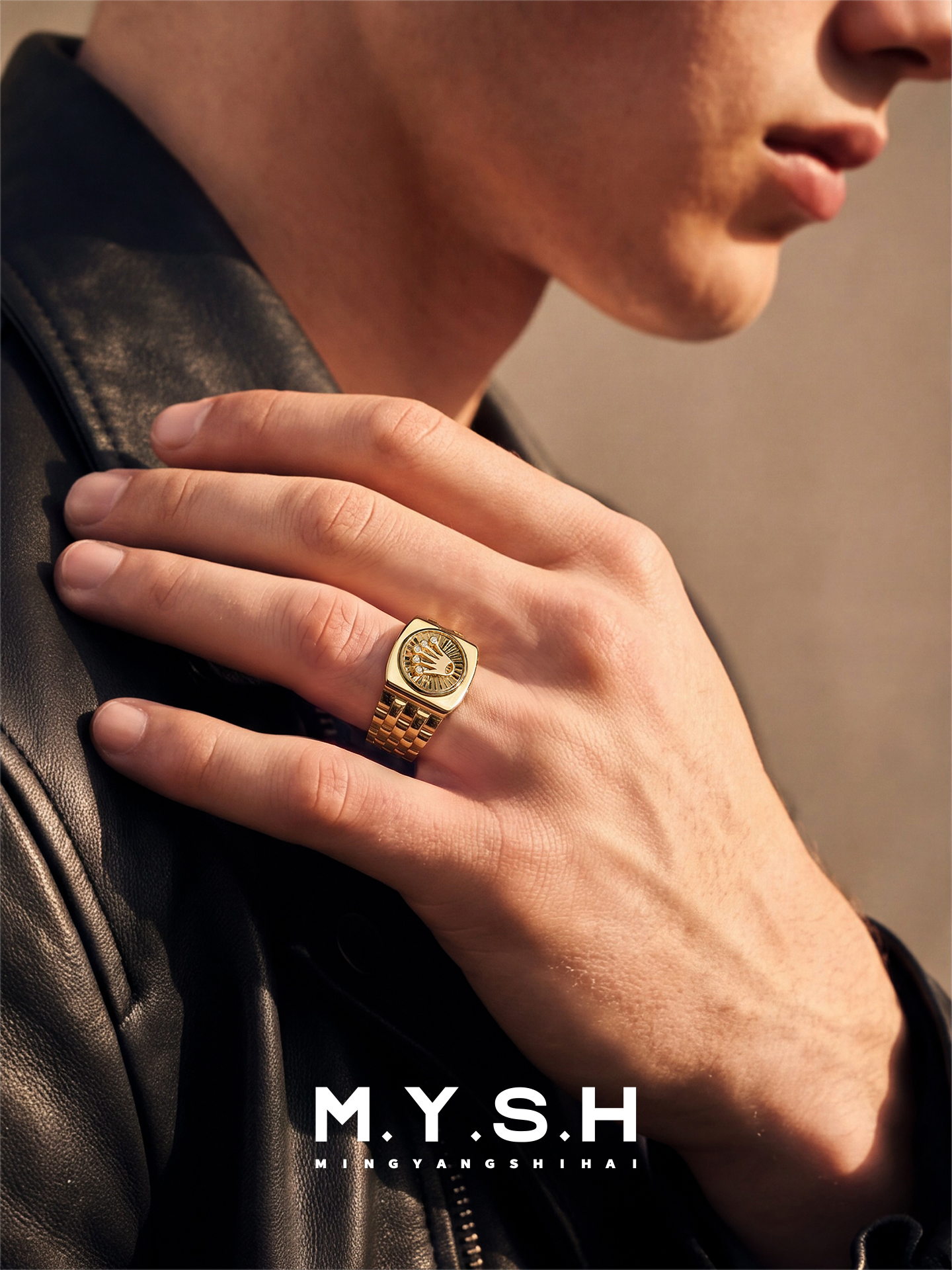 Luxury Crown Signet Ring for Men