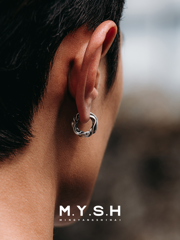 Sterling Silver Möbius Twist Hoop Earrings