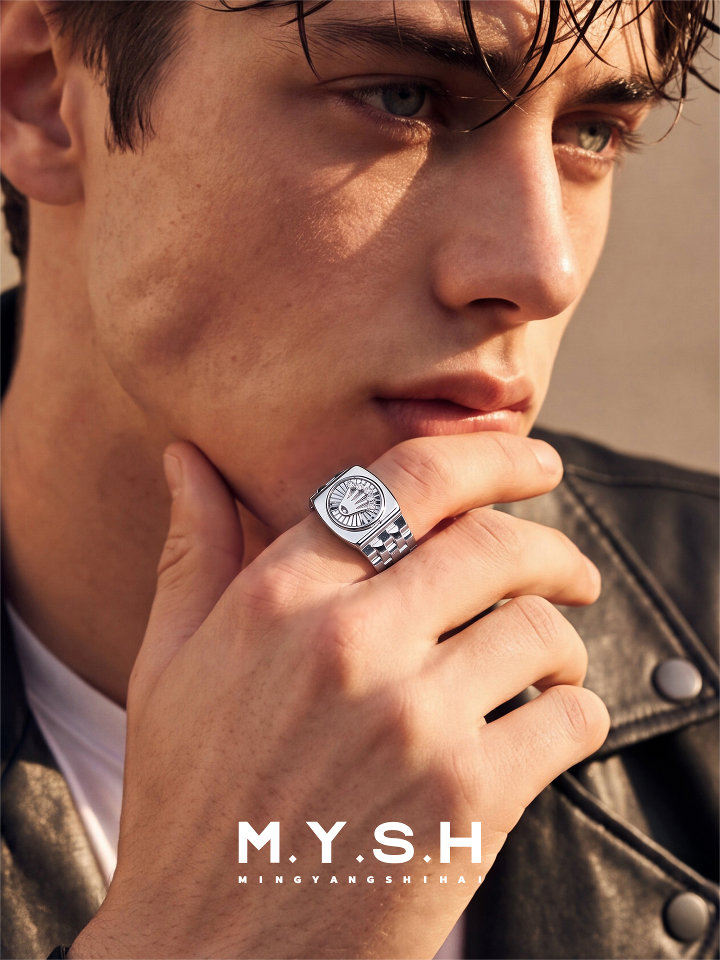 S925 Luxury Crown Signet Ring for Men