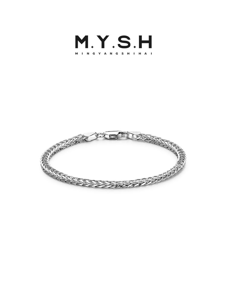 S925 Silver Octagonal Dragon Bone Bracelet