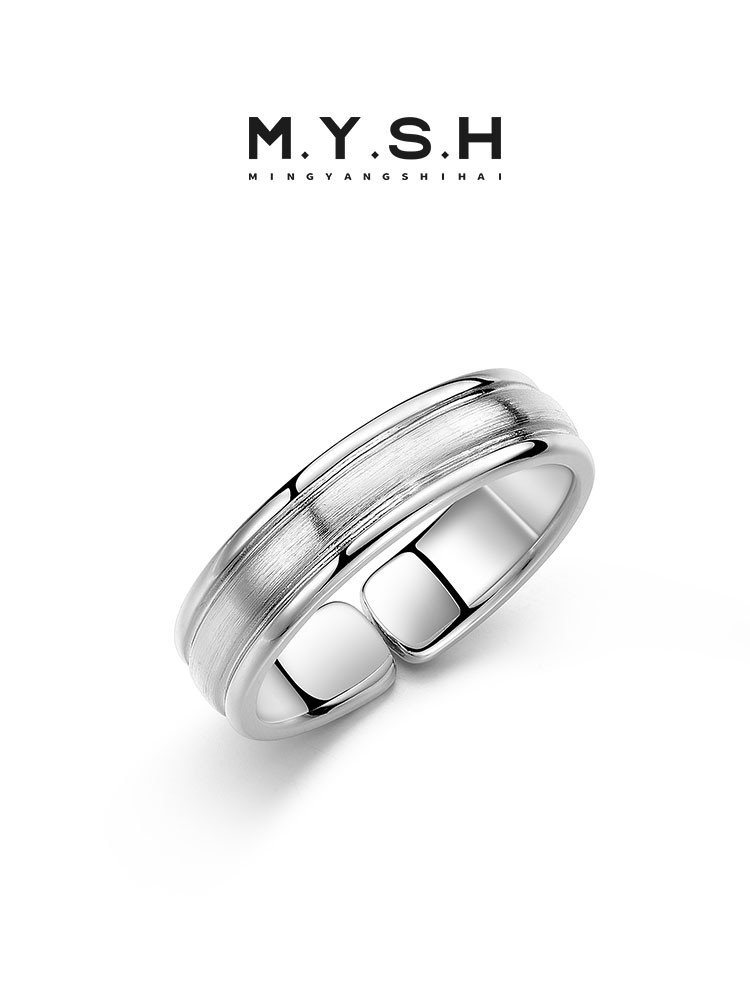 S925 Silver Minimalist Brushed Band Ring