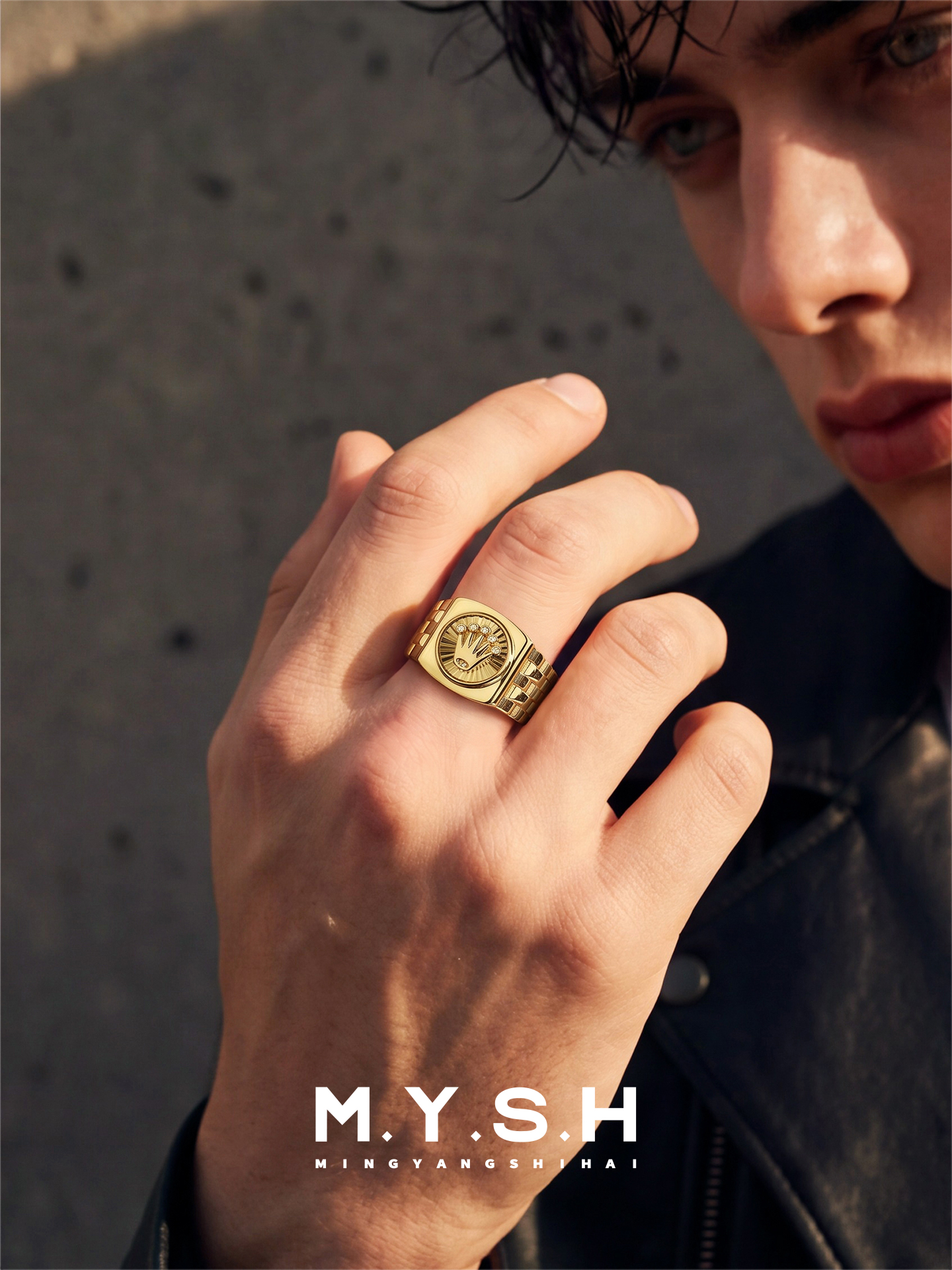 Luxury Crown Signet Ring for Men