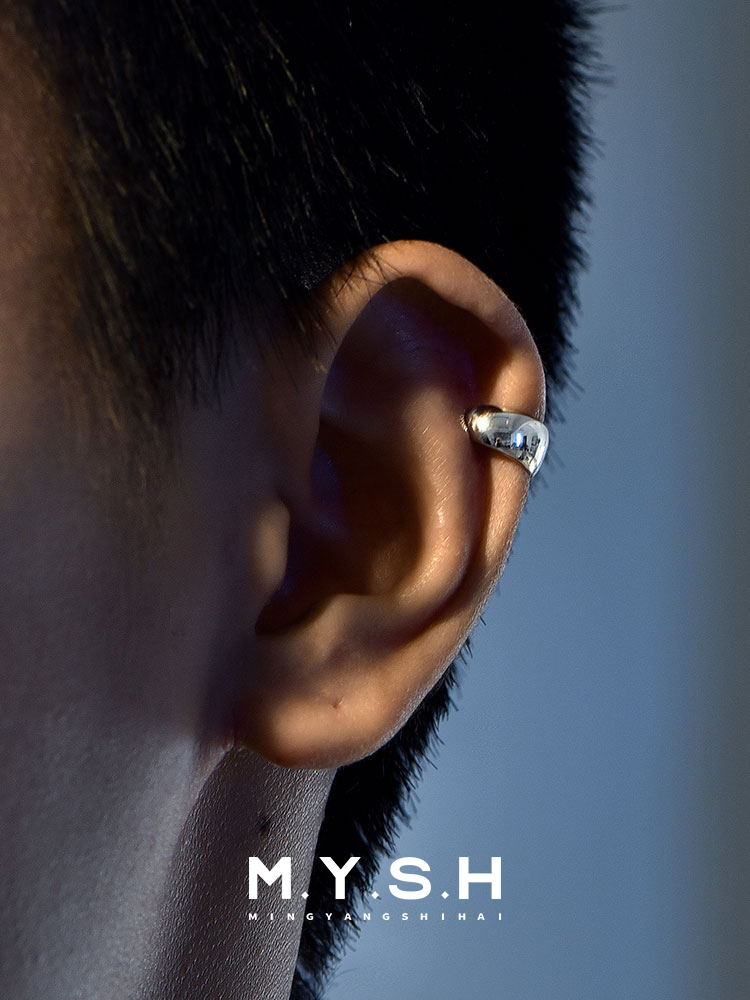 S925 Silver Clip-On Hoop Earrings