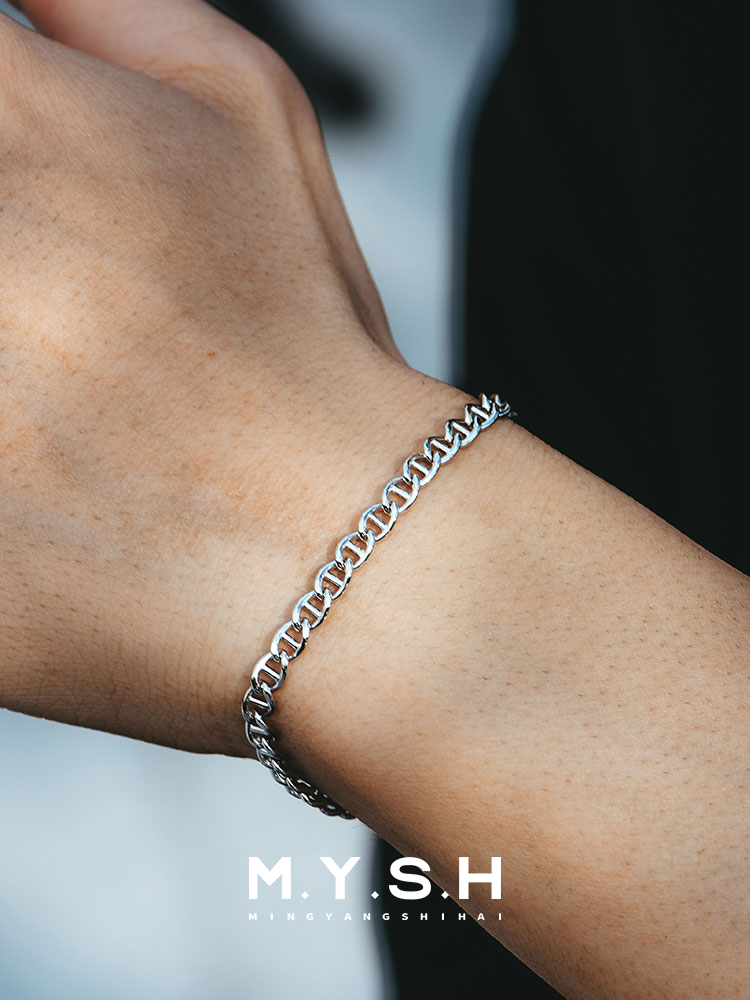 S925 Silver Day-Link Chain Bracelet