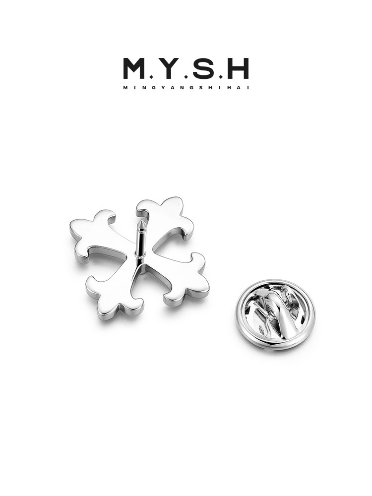 Gothic Cross Sapphire Brooch