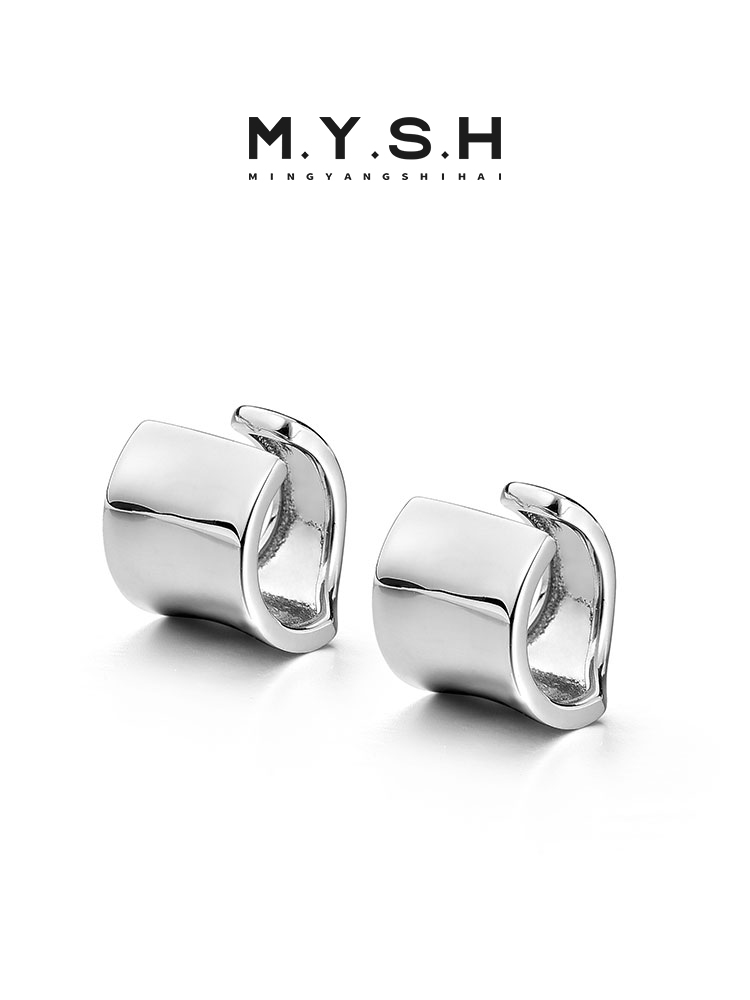 S925 Silver Vintage Cross Hoop Earrings – MYSH